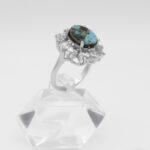 انگشتر فیروزه نیشابوری نقره زنانه طرح رایحه - Image 2