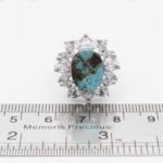 انگشتر فیروزه نیشابوری نقره زنانه طرح رایحه - Image 3