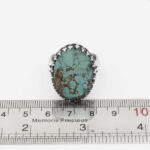 انگشتر فیروزه نیشابوری نقره مردانه طرح رزمیار - Image 3