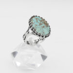 انگشتر فیروزه نیشابوری نقره مردانه طرح رزمیار - Image 4