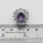 انگشتر آمیتیست الماس تراش نقره زنانه طرح تاشا - Image 2