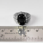 انگشتر عقیق مشکی نقره مردانه طرح پژمان - Image 4