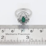 انگشتر عقیق سبز نقره زنانه طرح جهان ناز - Image 2