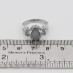 انگشتر عقیق کبود یمنی نقره زنانه طرح خوشه - Image 2