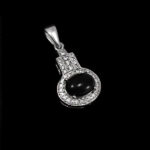 گردنبند عقیق سیاه نقره زنانه طرح الشاد - Image 4