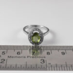 انگشتر زبرجد الماس تراش نقره زنانه طرح پرمیس - Image 3