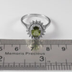 انگشتر زبرجد الماس تراش نقره زنانه طرح پرنیانه - Image 3