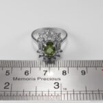 انگشتر زبرجد الماس تراش نقره زنانه طرح پرسکا - Image 3