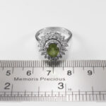 انگشتر زبرجد الماس تراش نقره زنانه طرح پری فام - Image 3