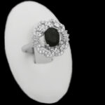 انگشتر زمرد زامبیا الماس تراش نقره زنانه طرح حدیقه