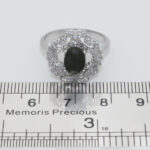 انگشتر زمرد زامبیا الماس تراش نقره زنانه طرح حدیقه - Image 2