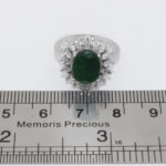 انگشتر زمرد الماس تراش نقره زنانه طرح حسانه - Image 2