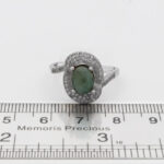 نیم ست زمرد زامبیا الماس تراش نقره زنانه طرح سرور - Image 3