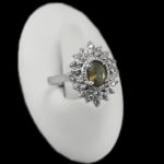 انگشتر الکساندریت الماس تراش نقره زنانه طرح پرتو - Image 3