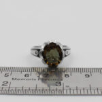 انگشتر الکساندریت الماس تراش نقره مردانه طرح بهامد - Image 2