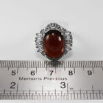 انگشتر گارنت نقره زنانه طرح فاخر پونه - Image 3