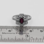 انگشتر گارنت الماس تراش نقره زنانه طرح دامونا - Image 2