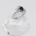 انگشتر گارنت الماس تراش نقره زنانه طرح دامونا - Image 3