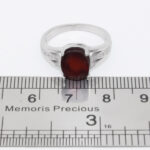 انگشتر گارنت الماس تراش نقره زنانه طرح دانیا - Image 2