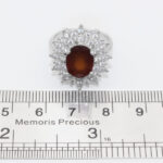 انگشتر گارنت الماس تراش نقره زنانه طرح خضرا - Image 2