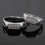 ست حلقه نقره زنانه مردانه طرح رامیا