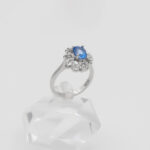 انگشتر توپاز الماس تراش زنانه نقره طرح رامدخت - Image 2