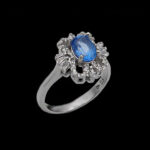 انگشتر توپاز الماس تراش زنانه نقره طرح رامدخت - Image 4