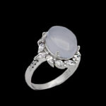 انگشتر عقیق کبود یمنی نقره زنانه طرح آستیاژ