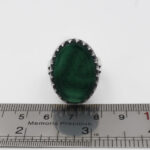 انگشتر عقیق سبز نقره مردانه طرح "امیری حسین و نعم الامیر" - Image 2