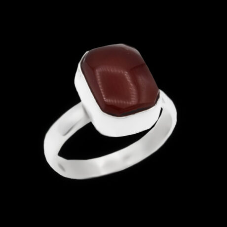 انگشتر عقیق یمنی نقره دست ساز مردانه و زنانه طرح هشت ضلعی رستگار + تربت امام حسین (ع) + حرز امام جواد (ع)