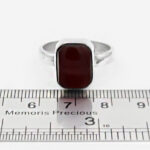 انگشتر عقیق یمنی نقره دست ساز مردانه و زنانه طرح هشت ضلعی رستگار + تربت امام حسین (ع) + حرز امام جواد (ع) - Image 3