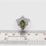 انگشتر زبرجد الماس تراش نقره زنانه طرح دونا - Image 3