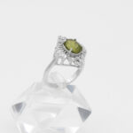 انگشتر زبرجد الماس تراش نقره زنانه طرح دونا - Image 2