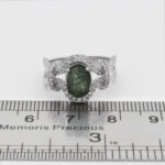 انگشتر زمرد زامبیا الماس تراش نقره زنانه طرح رائده - Image 2