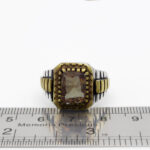 انگشتر الکساندریت الماس تراش نقره مردانه طرح دورطلایی دهقان - Image 2