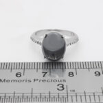 انگشتر حدید صینی نقره زنانه طرح نرگس + حکاکی - Image 3