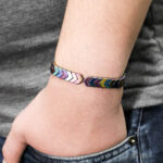 دستبند حدید صینی فانتزی دخترانه و پسرانه طرح فانتزی هفت رنگ جهت - Image 2