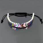 دستبند حدید صینی فانتزی دخترانه و پسرانه طرح فانتزی هفت رنگ جهت