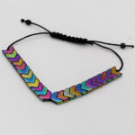 دستبند حدید صینی فانتزی دخترانه و پسرانه طرح فانتزی هفت رنگ جهت - Image 3