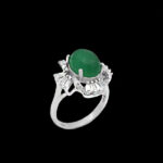 انگشتر یشم نقره زنانه طرح رایحه