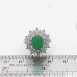 انگشتر یشم نقره زنانه طرح جمانه - Image 2