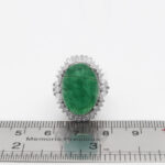 انگشتر یشم نقره زنانه طرح آدینه - Image 2