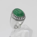 انگشتر یشم نقره دست ساز فاخر مردانه طرح فیلی دورچنگ