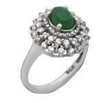 انگشتر یشم نقره زنانه طرح ونوس