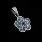 گردنبند فانتزی دخترانه نقره طرح گل