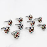 انگشتر چند سنگ نقره زنانه دست ساز طرح مایان + حرز امام جواد (ع) - Image 3