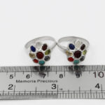 انگشتر چند سنگ نقره زنانه دست ساز طرح مایان + حرز امام جواد (ع) - Image 4