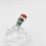 انگشتر چند سنگ نقره زنانه و مردانه دست ساز طرح راحل ۲ + حکاکی هفت جلاله روی سنگ حدید صینی - Image 6