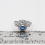 انگشتر توپاز الماس تراش زنانه نقره طرح دیده - Image 2