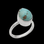 انگشتر فیروزه نیشابوری نقره دست ساز مردانه و زنانه طرح سلامه + حرز امام جواد (ع)